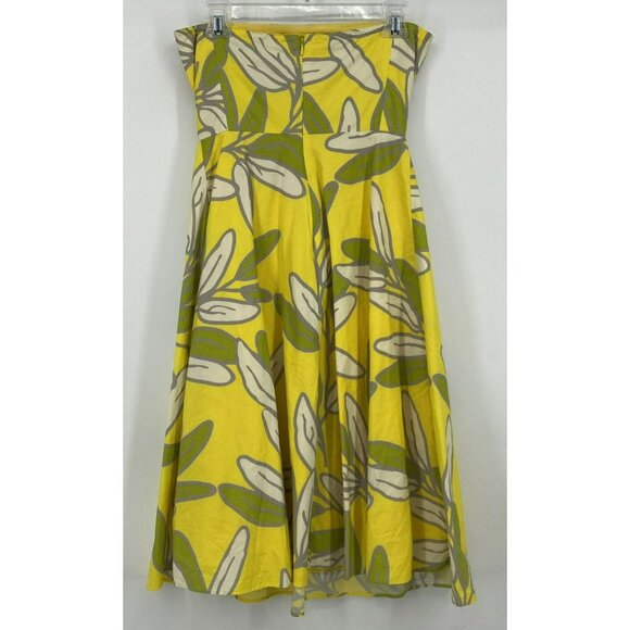 Yellow Mod Floral Strapless Dress Sz 8 NWT Bitten by Sarah Jessica Parker - Picture 3 of 6